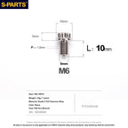 S-PARTS STAN M6 A3 Series TC4 Titanium Bolts – Standard Head Fasteners for Motorcycle & E-Motorcycle Upgrades