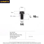 S-PARTS STAN M6 A3 Series TC4 Titanium Bolts – Standard Head Fasteners for Motorcycle & E-Motorcycle Upgrades