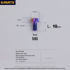 S-PARTS STAN M6 A3 Series TC4 Titanium Bolts – Standard Head Fasteners for Motorcycle & E-Motorcycle Upgrades