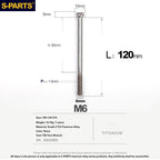 S-PARTS STAN M6 A3 Series TC4 Titanium Bolts – Standard Head Fasteners for Motorcycle & E-Motorcycle Upgrades