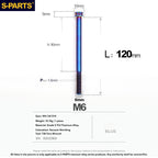 S-PARTS STAN M6 A3 Series TC4 Titanium Bolts – Standard Head Fasteners for Motorcycle & E-Motorcycle Upgrades
