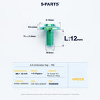 SPARTS A3 Series M6 Titanium Button Head Bolt D15 Grade TC4 | Motorcycle & E-Bike Upgrade Screw