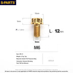 S-PARTS STAN M6 A3 Series TC4 Titanium Bolts – Standard Head Fasteners for Motorcycle & E-Motorcycle Upgrades