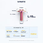 SPARTS A3 Series M6 Titanium Button Head Bolt D15 Grade TC4 | Motorcycle & E-Bike Upgrade Screw