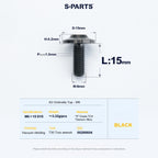 SPARTS A3 Series M6 Titanium Button Head Bolt D15 Grade TC4 | Motorcycle & E-Bike Upgrade Screw