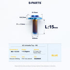 SPARTS A3 Series M6 Titanium Button Head Bolt D15 Grade TC4 | Motorcycle & E-Bike Upgrade Screw