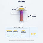 SPARTS A3 Series M6 Titanium Button Head Bolt D15 Grade TC4 | Motorcycle & E-Bike Upgrade Screw