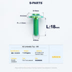 SPARTS A3 Series M6 Titanium Button Head Bolt D15 Grade TC4 | Motorcycle & E-Bike Upgrade Screw