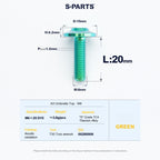 SPARTS A3 Series M6 Titanium Button Head Bolt D15 Grade TC4 | Motorcycle & E-Bike Upgrade Screw