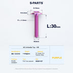 SPARTS A3 Series M6 Titanium Button Head Bolt D15 Grade TC4 | Motorcycle & E-Bike Upgrade Screw