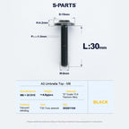 SPARTS A3 Series M6 Titanium Button Head Bolt D15 Grade TC4 | Motorcycle & E-Bike Upgrade Screw