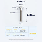 SPARTS A3 Series M6 Titanium Button Head Bolt D15 Grade TC4 | Motorcycle & E-Bike Upgrade Screw