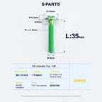 SPARTS A3 Series M6 Titanium Button Head Bolt D15 Grade TC4 | Motorcycle & E-Bike Upgrade Screw