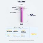 SPARTS A3 Series M6 Titanium Button Head Bolt D15 Grade TC4 | Motorcycle & E-Bike Upgrade Screw