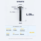 SPARTS A3 Series M6 Titanium Button Head Bolt D15 Grade TC4 | Motorcycle & E-Bike Upgrade Screw