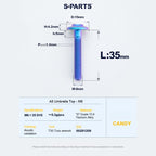 SPARTS A3 Series M6 Titanium Button Head Bolt D15 Grade TC4 | Motorcycle & E-Bike Upgrade Screw