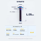 SPARTS A3 Series M6 Titanium Button Head Bolt D15 Grade TC4 | Motorcycle & E-Bike Upgrade Screw