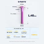 SPARTS A3 Series M6 Titanium Button Head Bolt D15 Grade TC4 | Motorcycle & E-Bike Upgrade Screw