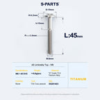 SPARTS A3 Series M6 Titanium Button Head Bolt D15 Grade TC4 | Motorcycle & E-Bike Upgrade Screw