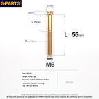 S-PARTS STAN M6 A3 Series TC4 Titanium Bolts – Standard Head Fasteners for Motorcycle & E-Motorcycle Upgrades