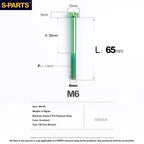 S-PARTS STAN M6 A3 Series TC4 Titanium Bolts – Standard Head Fasteners for Motorcycle & E-Motorcycle Upgrades