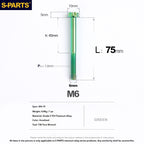 S-PARTS STAN M6 A3 Series TC4 Titanium Bolts – Standard Head Fasteners for Motorcycle & E-Motorcycle Upgrades