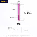 S-PARTS STAN M6 A3 Series TC4 Titanium Bolts – Standard Head Fasteners for Motorcycle & E-Motorcycle Upgrades