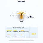 SPARTS A3 Series M6 Titanium Button Head Bolt D15 Grade TC4 | Motorcycle & E-Bike Upgrade Screw