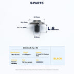 SPARTS A3 Series M6 Titanium Button Head Bolt D15 Grade TC4 | Motorcycle & E-Bike Upgrade Screw