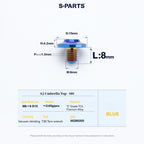 SPARTS A3 Series M6 Titanium Button Head Bolt D15 Grade TC4 | Motorcycle & E-Bike Upgrade Screw