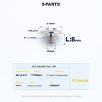 SPARTS A3 Series M6 Titanium Button Head Bolt D15 Grade TC4 | Motorcycle & E-Bike Upgrade Screw