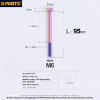 S-PARTS STAN M6 A3 Series TC4 Titanium Bolts – Standard Head Fasteners for Motorcycle & E-Motorcycle Upgrades
