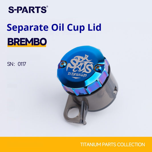 SPARTS Titanium Alloy Brembo Master Cylinder Reservoir Armor Kit – Separate Large Reservoir Cap