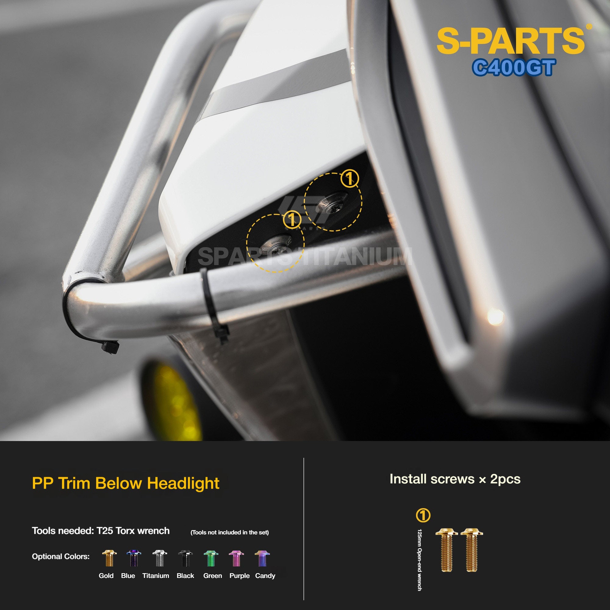 Titanium Alloy Bolts Compatible with BMW C400GT Motorcycle Upgrade Fasteners