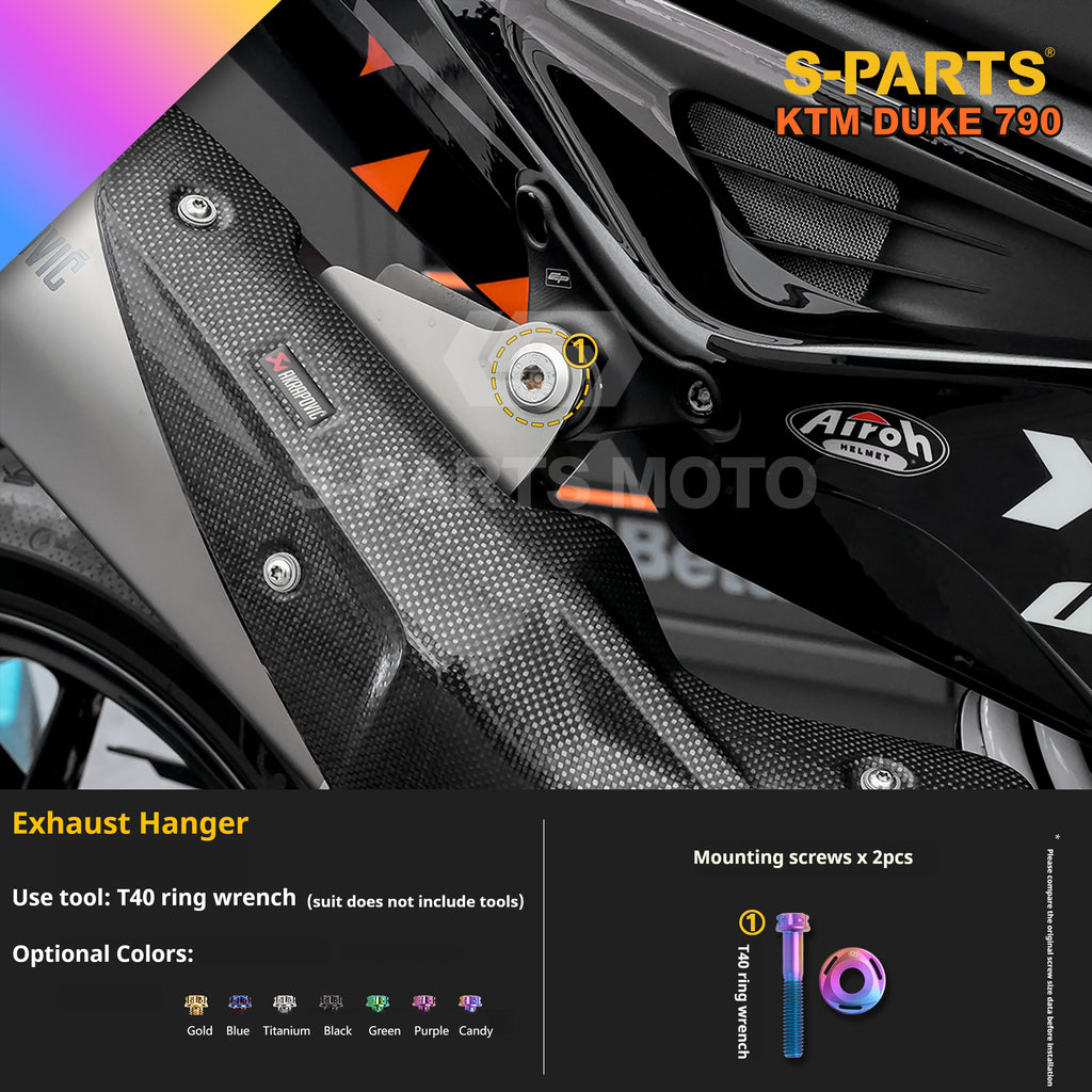 SPARTS TC4 Titanium Bolt Kit Compatible with KTM DUKE 790 – Full Motorcycle Fastener Upgrade