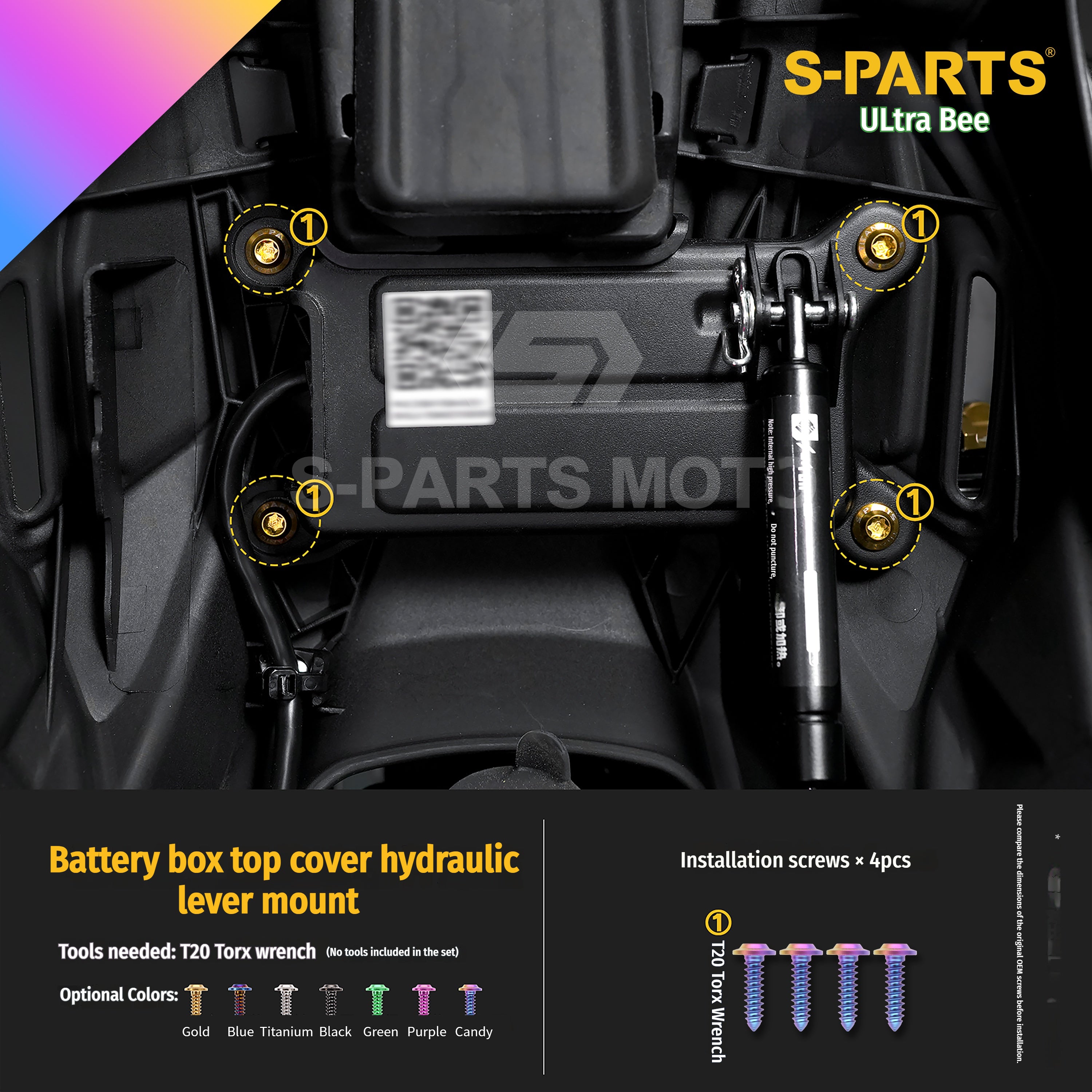 SPARTS Titanium Bolt Kit for Ultra Bee | Full Motorcycle Upgrade Set--candy
