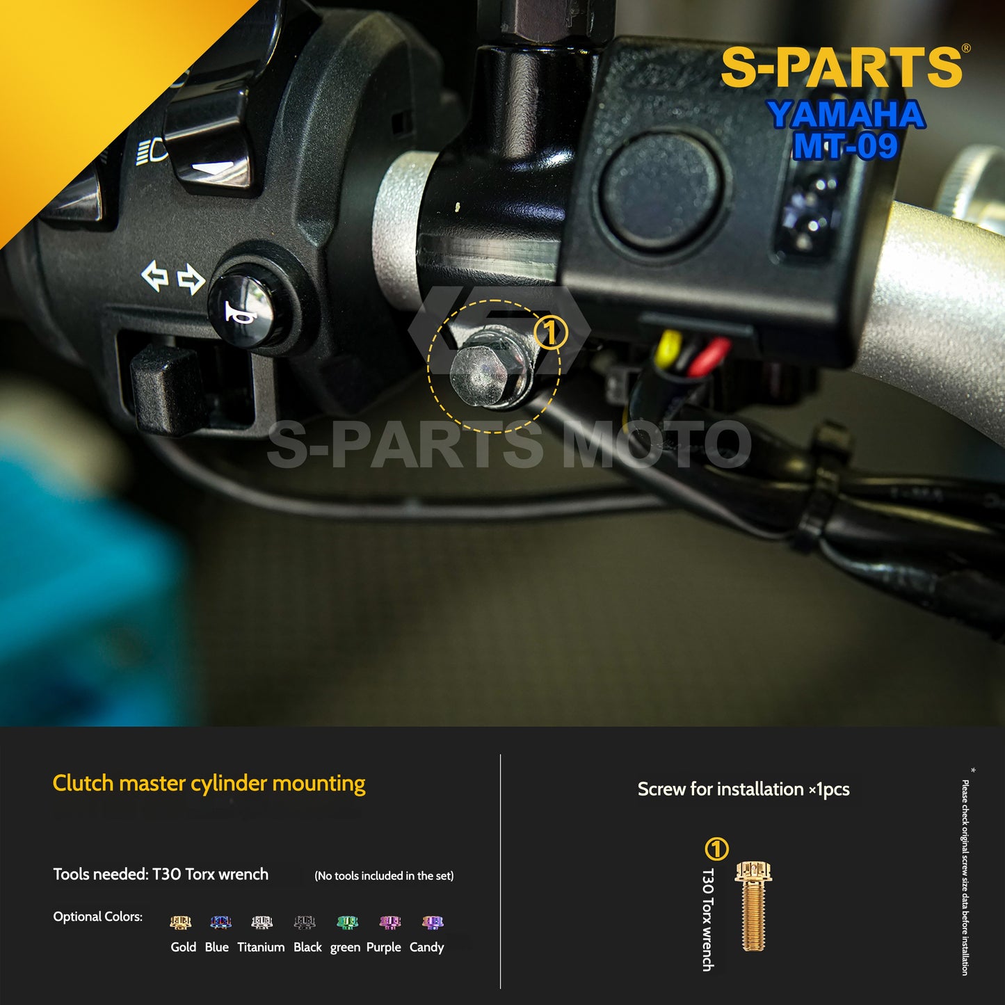 SPART Titanium Cockpit Fasteners & Handlebar Control Hardware Kit for Yamaha MT-09