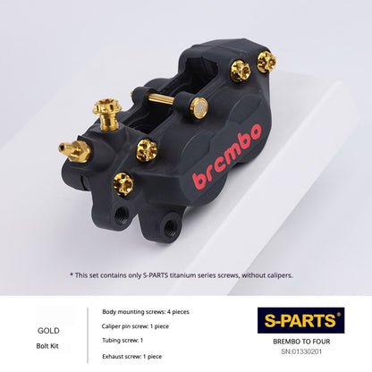 SPARTS Brembo Basic 2-Piston / 4-Piston Caliper Titanium Bolt Kit
