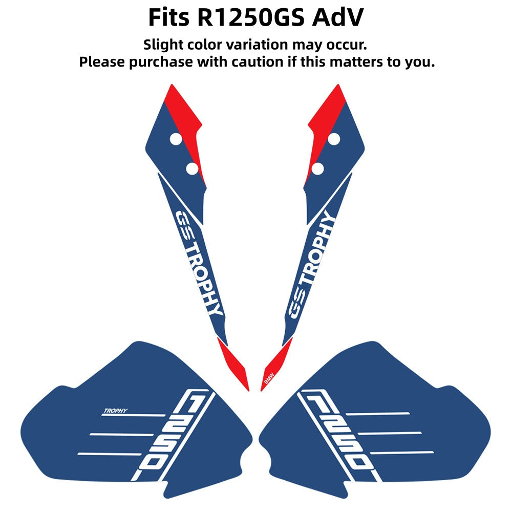 BMW R1250GS Adventure / R1200GS Trophy Fuel Tank Beak Decal Sticker Set (2014–2023)