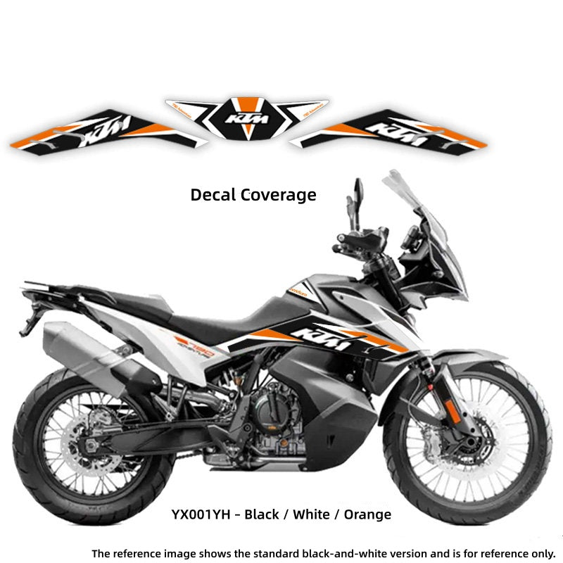 KTM 790 Adventure Fuel Tank Pad – PVC Color Graphics Decal Kit with Matte Finish