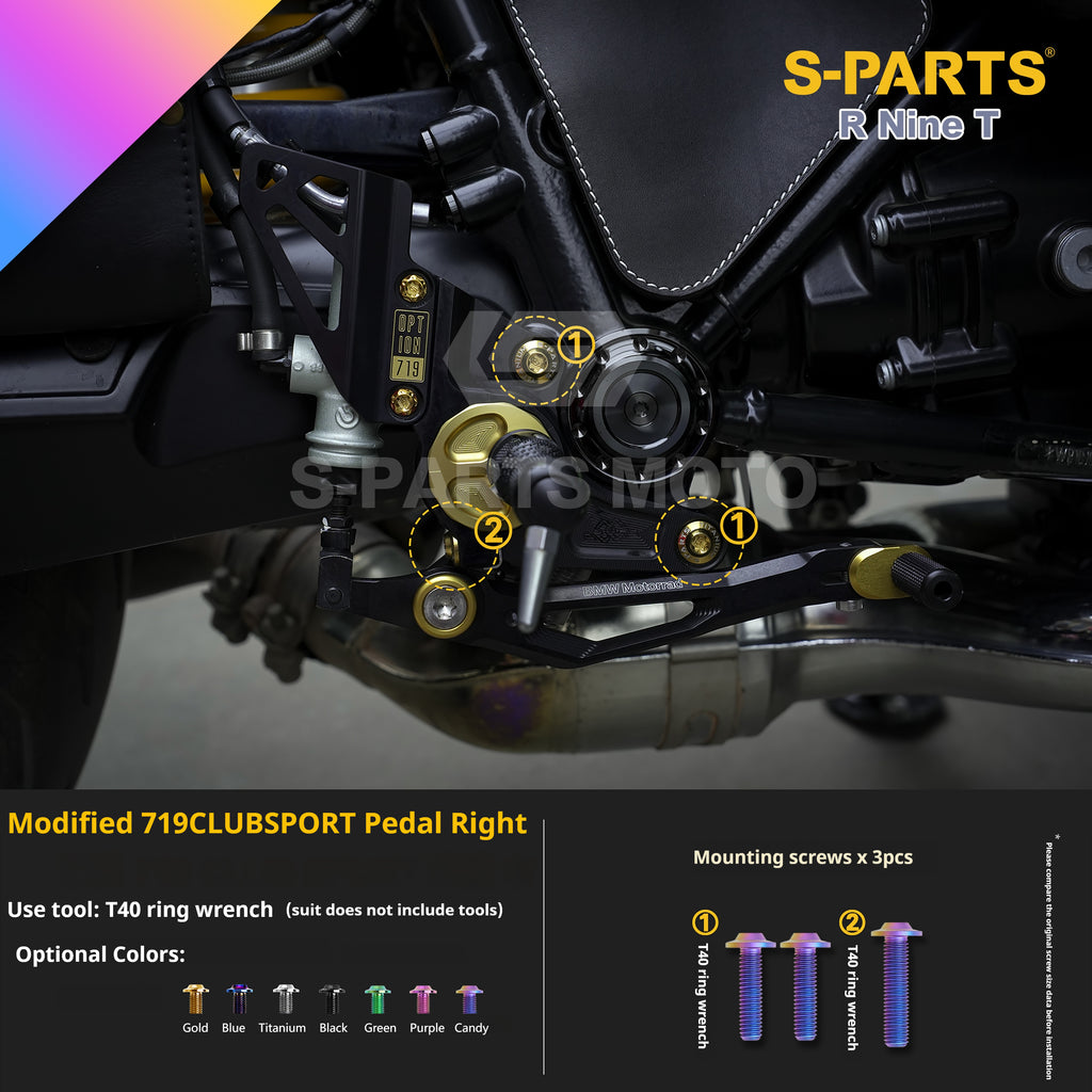 SPARTS BMW RnineT Titanium Alloy Motorcycle Bolt Upgrade Kit
