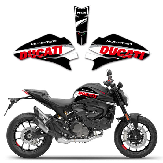 Ducati Monster 950 Spine-Style Tank Pad – Scratch-Resistant Decorative Tank Protector