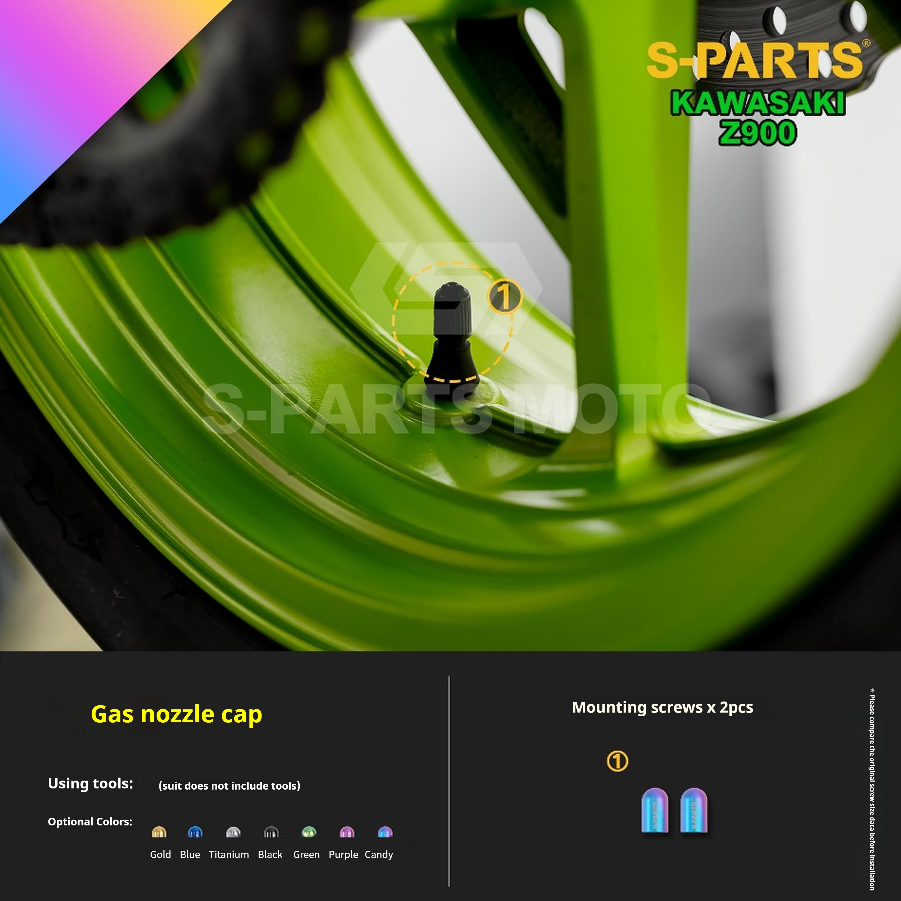 SPARTS Titanium Bolt Kit for Kawasaki Z900 2021 – ustom Candy Color & CNC Titanium Upgrade Kit - 2/2