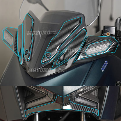 Yamaha XMAX 300 2023–2024 Thickened High-Gloss Carbon Fiber Body Protection Stickers
