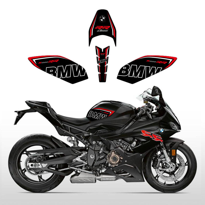 BMW S1000RR Fuel Tank Fishbone Grip Pad Sticker Thick Anti-Slip Tank Decal Kit Colorful Motorcycle Styling Graphics