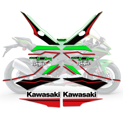 2021 Kawasaki Ninja ZX-10R KRT Full Body Graphics Decal Kit Motorcycle Stickers