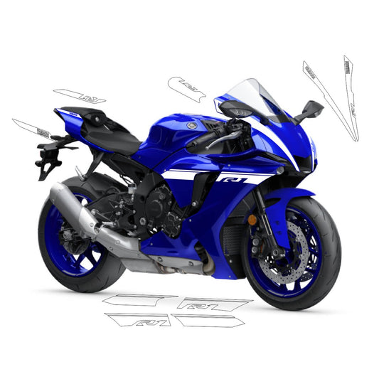 2023 Yamaha YZF-R1 Full Body Stripe Cutout Graphics Decals Motorcycle Fairing Stickers