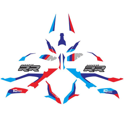 BMW S1000RR / M1000RR 2019-2022 Full Body Decal Kit Racing Stripe Sticker Set Tank Pad Anti-Slip Motorcycle Graphics Accessories