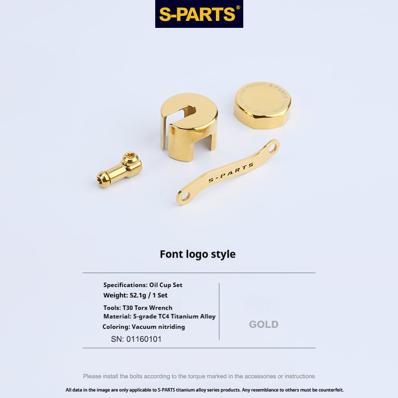 SPARTS Titanium Reservoir Cap Compatible with Brembo Master Cylinder – Separate Small Tank Cover Kit