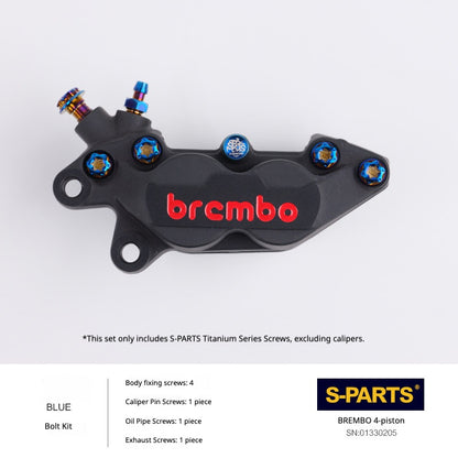 SPARTS Brembo Basic 2-Piston / 4-Piston Caliper Titanium Bolt Kit